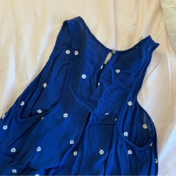 Miami Y2K Navy Blue Floral Tank Top with Patterns - Picture 2 of 8